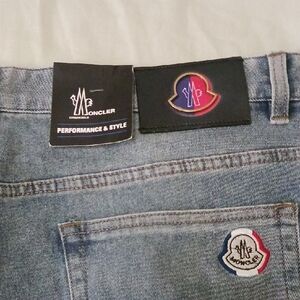 Moncler Denim Jeans with Logo Patch